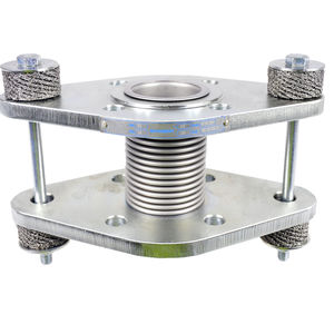 metal pipe expansion joint / round / flange / vibration damping