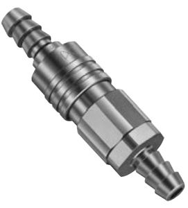 push-to-lock fitting / straight / pneumatic / stainless steel