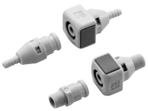 barbed fitting / straight / pneumatic / plastic