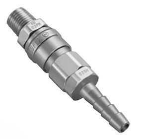 push-to-lock fitting / straight / pneumatic / aluminum