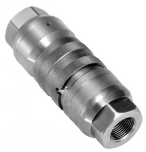 push-to-lock fitting / straight / hydraulic / steel
