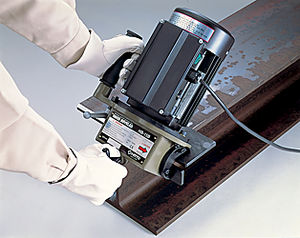 electric chamfering machine / hand-held / sheet metal