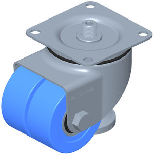 swivel caster / base plate / threaded stud / heavy-duty