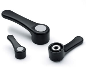 steel clamping lever / with plastic handle / technopolymer / with tapped insert