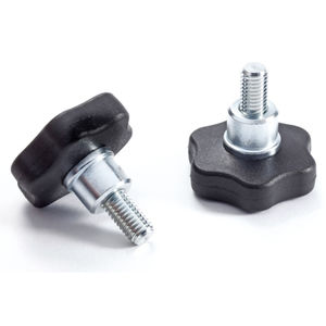knurled knob / lobe / stainless steel / polyamide