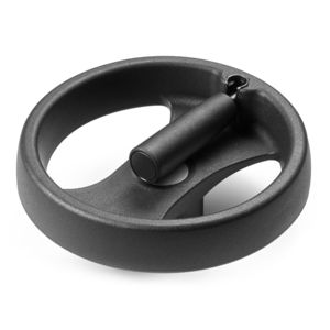 control handwheel / spoked / swing-handle / plastic