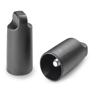 threaded knob / cylindrical / polyamide / steel