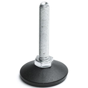 machine foot / steel / leveling / threaded
