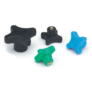 threaded knob / star / polyamide / brass