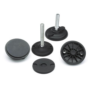 machine foot / steel / leveling / threaded