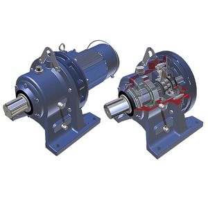 single-phase electric gearmotor / coaxial / gear train / compact