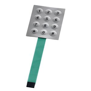 12-key keypad / panel-mount / metal / IP65