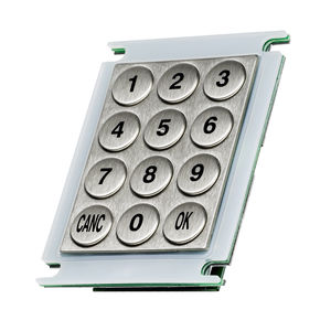 12-key keypad / panel-mount / stainless steel / IP65