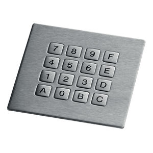 16-key keypad / panel-mount / metal / IP65