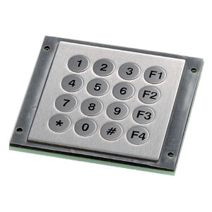 16-key keypad / panel-mount / stainless steel / IP65