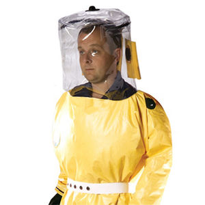 coveralls clothing / chemical protection / PVC / with breathing apparatus
