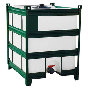 storage IBC container / polyethylene / for liquids / with protective cage