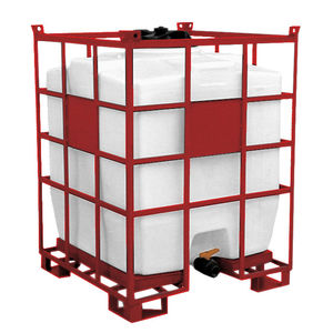 storage IBC container / polyethylene / for liquids / with protective cage