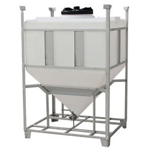 polyethylene IBC container / for liquids / with protective cage / stackable