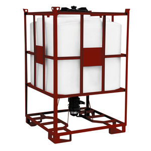 polyethylene IBC container / for liquids / with protective cage / stackable