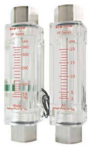 variable-area flow meter / for air / for water / plastic tube