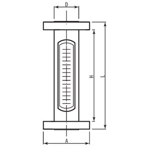 variable-area flow meter / for gas / for liquids / glass tube