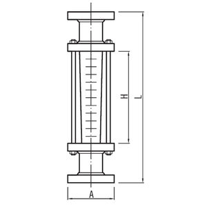 variable-area flow meter / for gas / for liquids / glass tube