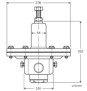 gas pressure regulator / single-stage / membrane / stainless steel
