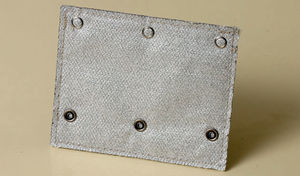 thermal protection sleeve / flat / for electrical cables / fiberglass