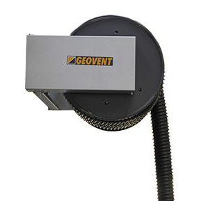 exhaust hose reel / spring / manual / fixed