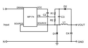 electronic power regulator / switching frequency / low-power