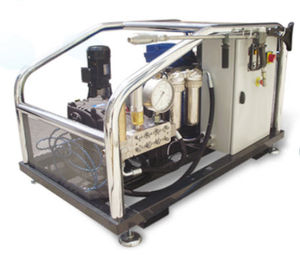 cold water cleaner / three-phase / stationary / high-pressure