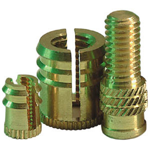 threaded insert / metal / round / for plastics