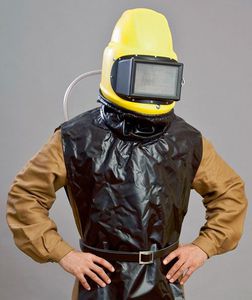 blasting helmet / with visor