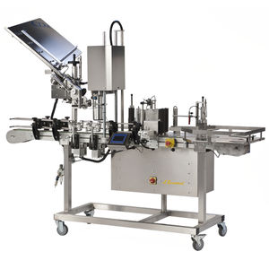 automatic labeler / for self-adhesive labels / side / for bottles
