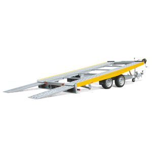 tandem trailer / flatbed / lifting / handling