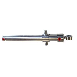 hydraulic cylinder / double-acting / with piston rod / stainless steel