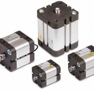 pneumatic cylinder / double-acting / with piston rod / compact