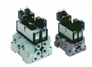 spool pneumatic directional control valve / electrically-operated / base-mounted