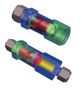 ball check valve / poppet / for gas