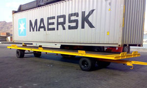 2-axle trailer / for industrial materials / container