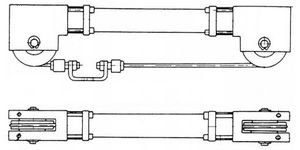 pneumatic cylinder / cable / rodless / double-acting