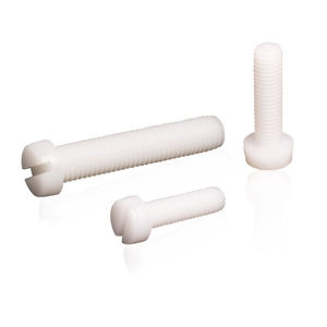 pan head screw / slotted / PVDF / polyamide