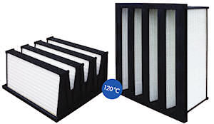 air filter / panel / micro-flow / high-temperature