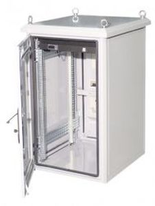 storage cabinet / free-standing / with transparent cover / metal