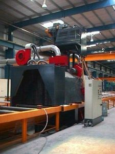 roller shot blasting machine / for metal / 6-wheel