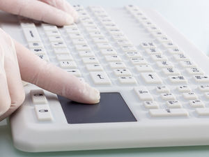 desktop keyboard / with mechanical keys / with touchpad / silicone