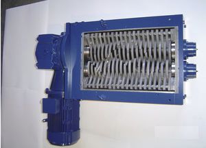 double-shaft shredder / for medical waste / glass / for PET bottles