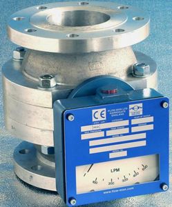 vane flow meter / for water / for oil / PTFE