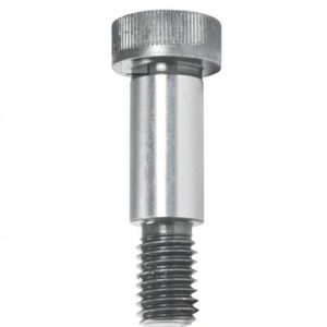 steel knurled screw / stainless steel / shoulder